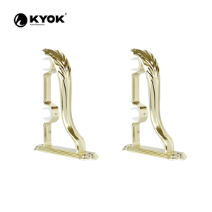 Sujetadores de Cortinas Metálicos KYOK, Diseño Curvo, Estilo Tradicional, Acabado Antioxidante, Colores Plata, Oro y Bronce - Product Image 3