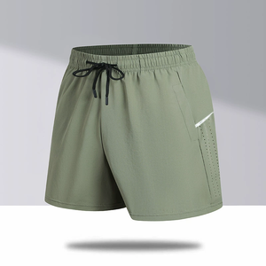 Pantalones Cortos Deportivos para Hombre, Cintura Elástica con Cordón, Bolsillo, Ligeros, de Secado Rápido, Transpirables, Ecológicos, de Lona Sólida - Product Image 5