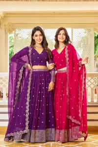 Designer Wedding Wear Lehenga Choli And Dupatta With <b>Embroidery</b> Sequence Work - Product Image 4