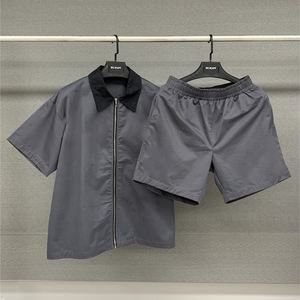 Conjuntos de verano Último diseño Ropa de verano personalizada Conjunto de pantalones cortos para hombres Para la venta Servicio OEM Personalizado Su propio estilo Conjunto de pantalones cortos para hombres - Product Image 2