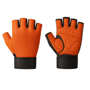 Gants de musculation en néoprène à demi-doigts, légers, respirants, avec dos en maille, paume rembourrée, pour la salle de sport, unisexe, paire - Product Image 1