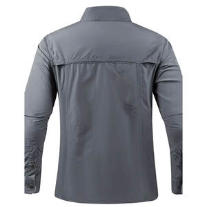 Camisa informal Cargo de algodón para exteriores para hombre de cuello alto al mejor precio, material transpirable, diseño personalizado, camisas Cargo de talla grande para hombre - Product Image 3