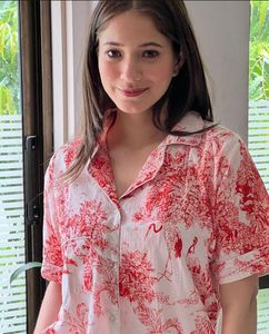 Pyjama indien doux en coton ensemble court léger été/printemps vêtements de nuit nuptiale fête vêtements de nuit et costume de nuit - Product Image 5