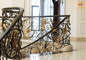 KHP Durable Wrought Iron <b>Stair</b> <b>Railing</b> <b>Indoor</b> Beautiful Galvanized Rust Resistant For Home Decor Made In Vietnam. - Product Image 3