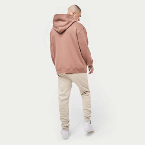 Venta al por mayor 100% algodón pulóver sudaderas con capucha para hombres logotipo personalizado bordado polar invierno desgaste serigrafía liso teñido sólido - Product Image 3