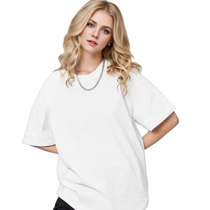 9.9oz 280gsm High Quality Blanks <b>Oversized</b> Heavy <b>T</b>-<b>shirt</b> for Men Y2k Short Sleeve Tee Cotton Solid Color Trend Custom Size - Product Image 3