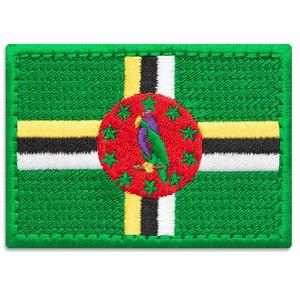 La bandera del país de Dominica Emblema nacional Hierro bordado en, Parche bordado de la bandera de Dominica - Product Image 1