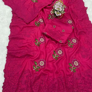 Ropa de fiesta nupcial clásica, Sari de seda con blusa exclusiva, Festival de bodas indio, Ropa Étnica para mujeres y niñas, ropa más vendida - Product Image 1