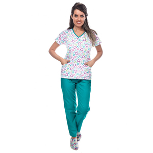 Vêtements médicaux de haute qualité en gros, ensemble de blouses d'infirmière d'hôpital, matière polyester/coton, uniforme d'hôpital unisexe, tricoté - Product Image 1
