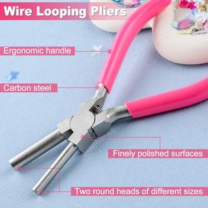 Alicates profesionales para hacer fianzas de acero al carbono de 6mm y 8mm, Mango antideslizante para doblar alambre, fabricación de joyas, anillos de salto para envolver alambre - Product Image 3