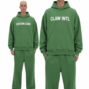 500 Gsm Sweatsuit Pantalones de chándal y Sudadera con capucha Conjunto 100% Algodón Tech Fleece Heavyweight Oversized French Terry Chándal para hombre - Product Image 5