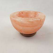 Cuenco de sal de roca del Himalaya de 6x4 pulgadas, artesanías naturales para regalos importados de Pakistán - Product Image 4