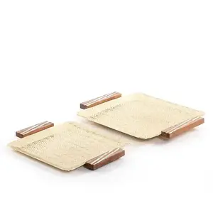 Plateau de service en métal en aluminium enduit noir à forte demande avec poignée pour les mariages pour servir des chocolats aux fruits hôtels restaurants - Product Image 6