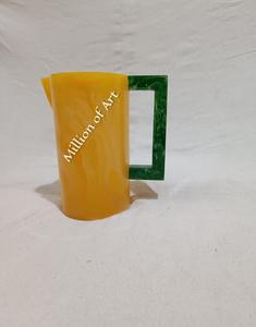 Juego de jarra de agua de resina de 1,5 L personalizada de alta calidad, vasos de boda ecológicos modernos de lujo de calidad Premium - Product Image 4
