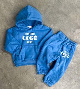 ชุดวอร์ม & สเวตเตอร์สำหรับเด็กชุดเสื้อผ้าวินเทจของเด็กผู้ชายชุดวิ่งจ๊อกกิ้งผ้าคอตตอนเนื้อนุ่ม100% 2024ตามสั่งชุดเด็กผู้ชายชุดมีฮู้ด350 GSM - Product Image 4