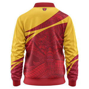 เสื้อแจ็กเก็ตเบสบอลบอมเบอร์ผ้าซาตินโพลีเอสเตอร์ปักโลโก้ตาม100% ของผู้ชายคอตั้งสไตล์ฤดูหนาว - Product Image 3