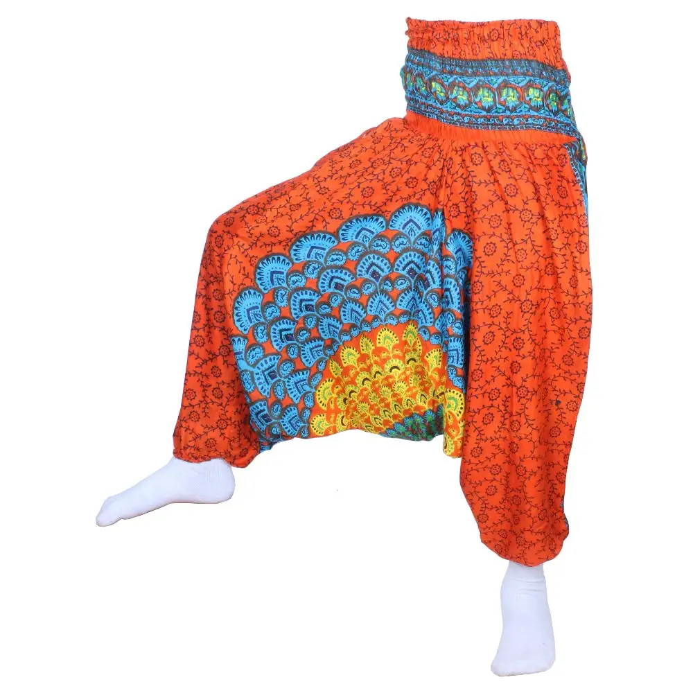 Lâche Baggy décontracté indien pantalon imprimé Harem coton Hippie Aladdin pantalon indien imprimé coton Harem Afghani pantalon