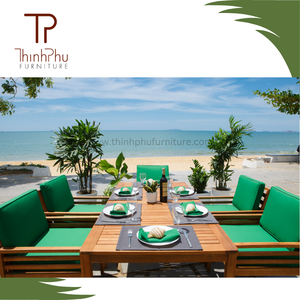 Ensemble de chaises de salle à manger d'extérieur contemporaines KD du fabricant vietnamien pour restaurant, hôtel, cuisine, cour-en bois - Product Image 2