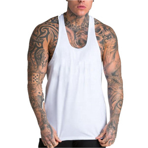 Débardeur respirant à col en V pour homme grande taille, en coton doux, style décontracté chic, ourlet incurvé, vêtement de sport - Product Image 2