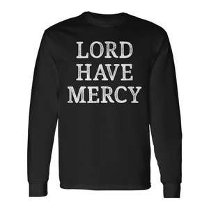 T-shirt à manches longues style vintage « Lord Have Mercy », vêtements promotionnels d'inspiration vintage - Product Image 2