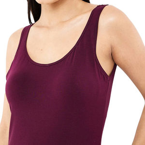 Débardeur pour femme sans manches de haute qualité à col rond Logo avant Polyester/coton Anti-boulochage Respirant Séchage rapide Écologique - Product Image 6