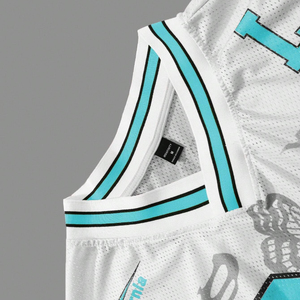 Streetwear personnalisé Tee Shirt unisexe sérigraphié graphique brodé recadrée Boxy Mesh Football Jersey T Shirt pour hommes - Product Image 2