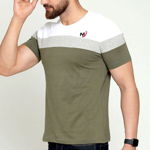 Fournisseur de t-shirts en coton décontractés T-shirt à manches mi-longues au Pakistan Vente en gros de t-shirts à manches mi-longues pour hommes - Product Image 2