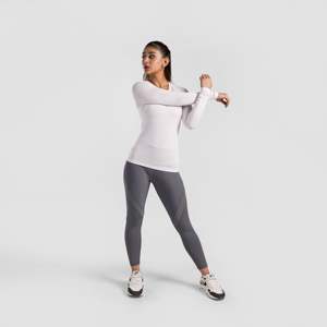 เสื้อแขนยาว GA Flex Compression สีขาว ผลิตจากผ้าถัก - Product Image 4