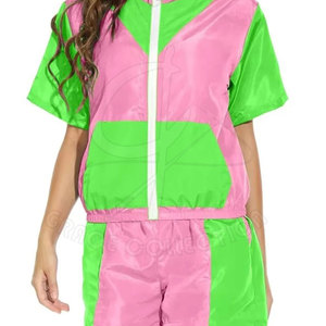 Conjuntos cortavientos de verano al aire libre con diseño personalizado, conjuntos de dos piezas con cremallera ligera para mujer - Product Image 3