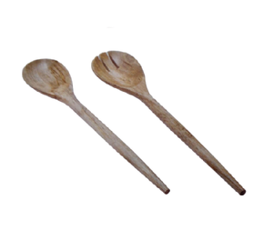 Vente en gros de 2 cuillères de service à salade en bois écologiques ensemble d'artisanat de haute qualité nouveau meilleur design couverts indiens - Product Image 2