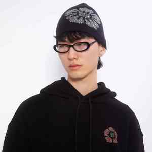 Bonnet personnalisé en strass unisexe en coton spandex de haute qualité avec logo personnalisé, bonnet d'hiver tendance, bonnet brillant - Product Image 4