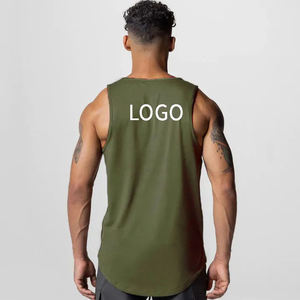 OEM hombres sin mangas gimnasio camisetas sin mangas Fitness chaleco camisetas culturismo Stringer entrenamiento camiseta sin mangas ropa deportiva - Product Image 2