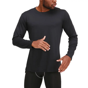 Chemise décontractée à manches longues pour homme, coupe ample, sans col, anti-plis, séchage rapide, respirante, haute qualité, collection printemps - Product Image 4