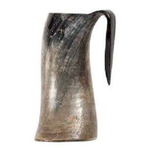 Buffles couleur naturelle buffle corne à boire avec support en corne tasse à bière décorative Viking corne à boire chope tasse/tasse sculptée - Product Image 4