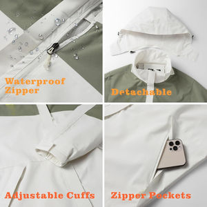 Chaqueta cortavientos con cremallera impermeable para chaqueta de mujer a prueba de viento de estilo de patrón personalizado de calidad superior - Product Image 4