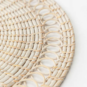 Boho Style Woven <b>Placemat</b> <b>Round</b> Natural Water Hyacinth Table Mat Farmhouse Decorative Braided Straw Dining Coaster - Product Image 6