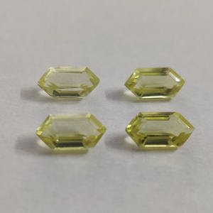 Quartz de citron naturel 10x5mm hexagonal coupe allongée 1.36 cds, ventes Iroc pierres précieuses de topaze de citron authentique facette pour bijoux - Product Image 4