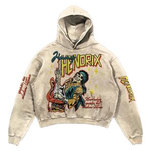 เสื้อฮู้ดสำหรับผู้ชายผ้าคอตตอนขนาดใหญ่ผ้า100% โอเวอร์ไซส์ซักแบบกำหนดได้เองดีไซน์ใหม่ล่าสุด - Product Image 1