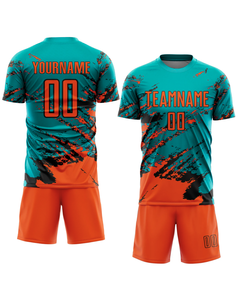 ชุดเครื่องแบบเสื้อฟุตบอลกางเกงขาสั้นและเสื้อฟุตบอลมีวัสดุระบายอากาศพิมพ์โลโก้ได้ตามต้องการ - Product Image 3