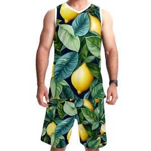 Último estilo de ropa de hombre, uniforme de baloncesto estampado, ropa de hombre de buena calidad, ropa deportiva de poliéster Bsci, conjunto de uniforme de baloncesto - Product Image 1