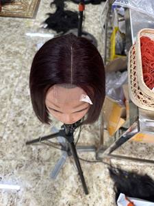 Extensions de cheveux humains vierges vietnamiens Remy vente en gros perruque avant en dentelle Bob droite femmes noires 180% densité cheveux transparents - Product Image 2