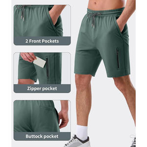 Short de survêtement pour hommes avec étiquette personnalisée pour le streetwear d'été Production en vrac de coton doux - Product Image 3