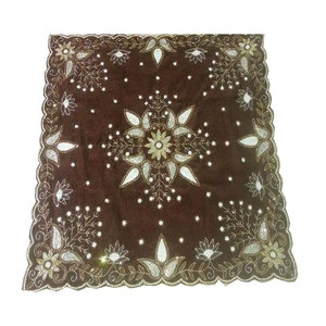 Tissu Handloom Broderie Couverture de table carrée Nappe décorative faite à la main pour dîner mariages et décoration intérieure - Product Image 1