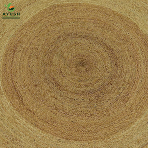 พรมหกเหลี่ยมที่ทันสมัยทำจากวัสดุปอกระเจา100% พรมแบบกำหนดเองตามธรรมชาติสำหรับห้องนั่งเล่น - Product Image 3