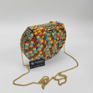 Sacs de soirée de luxe en cristal pour femmes, sac à main tendance en métal orné de fleurs et de diamants, étanche, avec bandoulière amovible et perles - Product Image 2