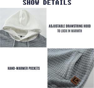 Sweats à capuche et sweat-shirts pour hommes 100% coton vierge épais éponge française qualité de luxe poids lourd coupe surdimensionnée impression personnalisée logo - Product Image 4