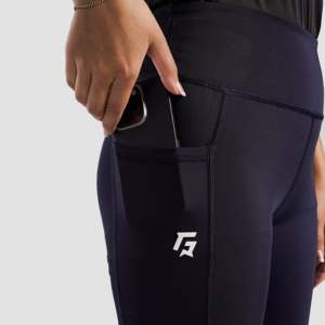 Leggings de sport décontractés Navy Contra Panel, taille XL, sans couture, en nylon et élasthanne, motif tie-dye, fabriqués au Pakistan - Product Image 5