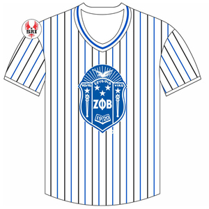เสื้อเบสบอลลายทางพิมพ์ลายโพลีเอสเตอร์ Zeta Phi Beta Soror  ชุดเบสบอลสีตามสั่ง เสื้อเบสบอลแบบกำหนดเอง - Product Image 5