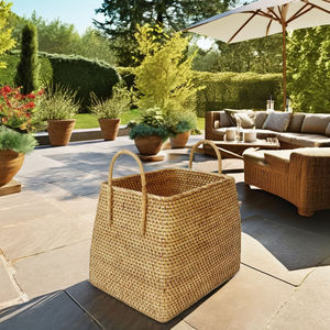 Panier de rangement artisanal en rotin naturel de Lombok, vente chaude - Product Image 5