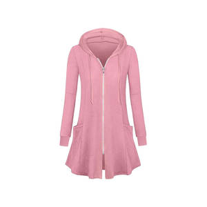 Long personnalisé sweats à capuche pour femmes logo imprimé surdimensionné femmes pull à capuche robe à manches longues à capuche - Product Image 5